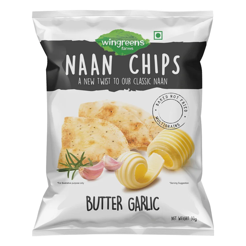 Wingreens Farms Naan Chips - Butter Garlic