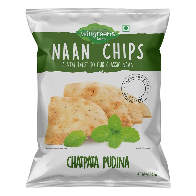 Wingreens Farms Naan Chips - Chatpata Pudina
