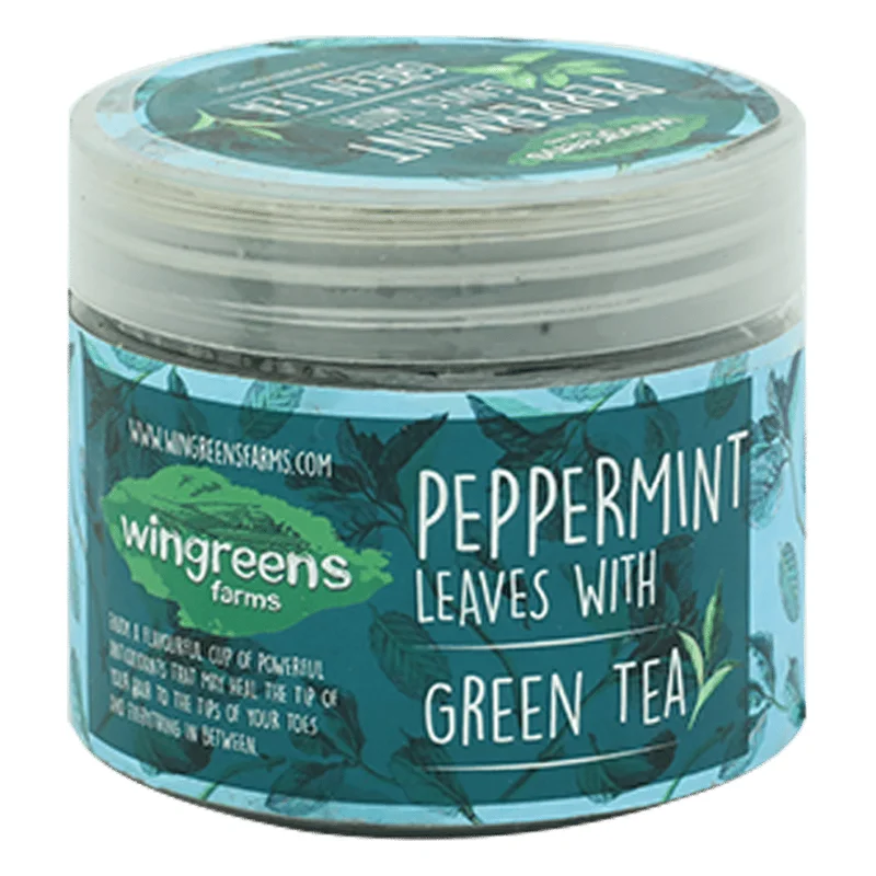 Wingreens Farms Peppermint Leaves with Green Tea