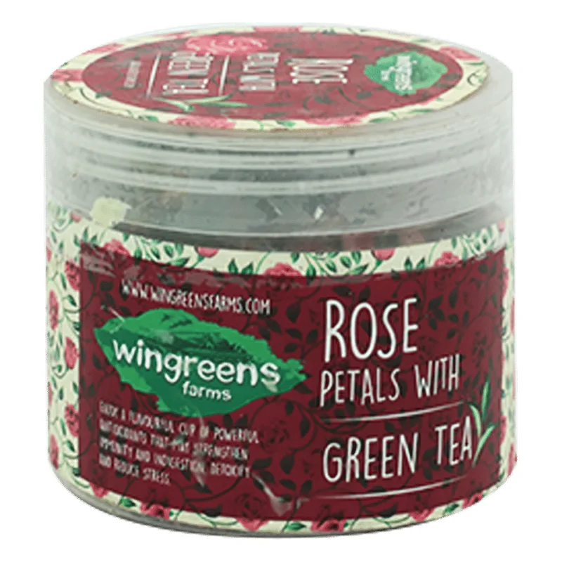 Wingreens Farms Rose Petals with Green Tea