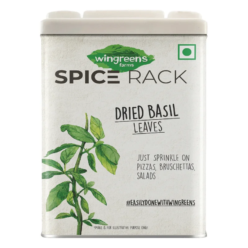 Wingreens Farms Spice Rack Dried Basil Leaves
