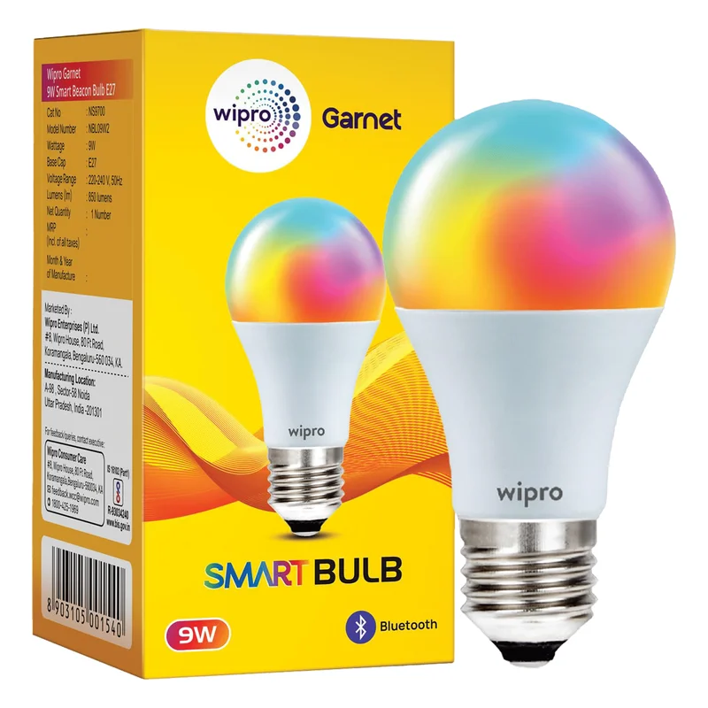Wipro Garnet Bluetooth Smart LED Bulb 9W E27