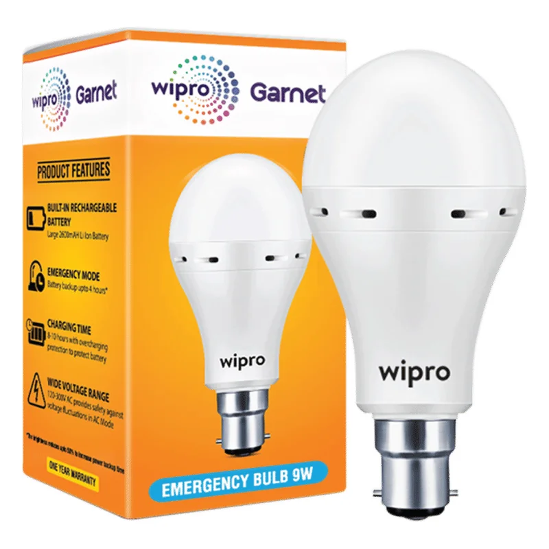 Wipro Garnet Emergency LED Bulb 9W