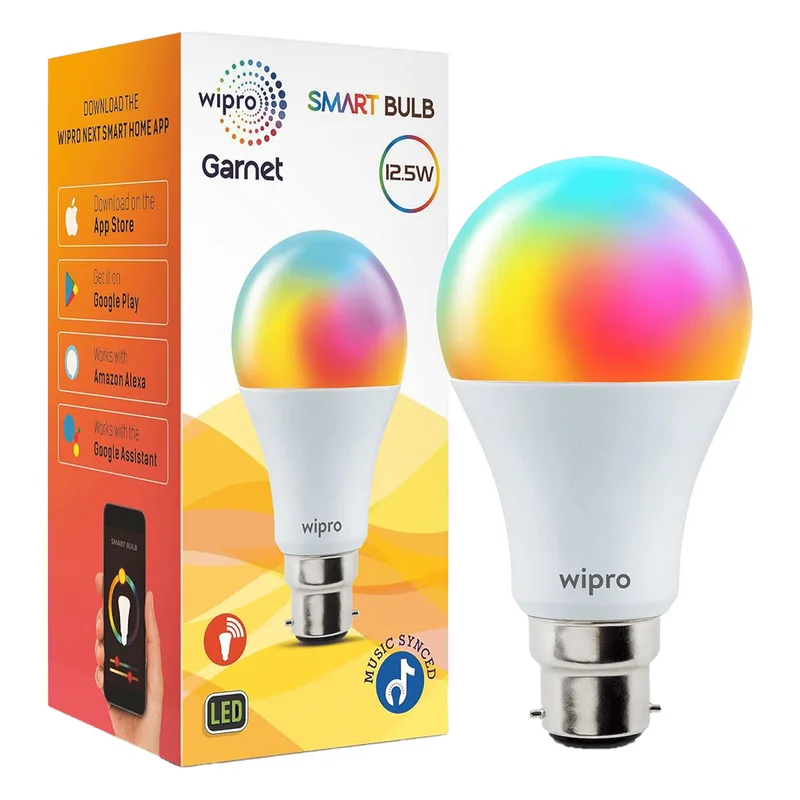 Wipro Garnet WiFi Smart LED Bulb 12.5W with Music Sync