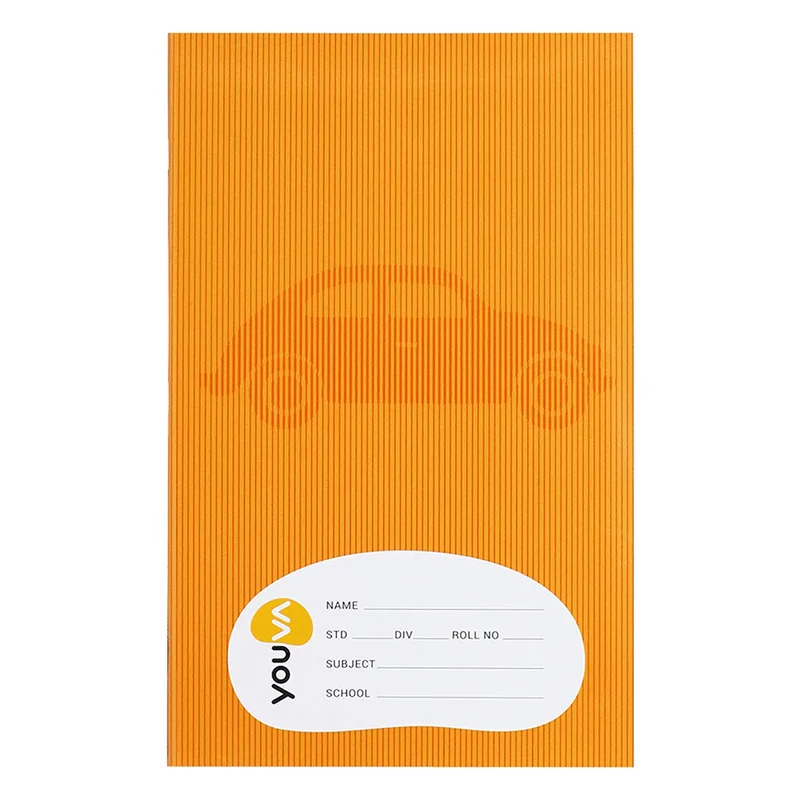 Youva Brown Long Notebook - Single Line, 17 x 27 cm