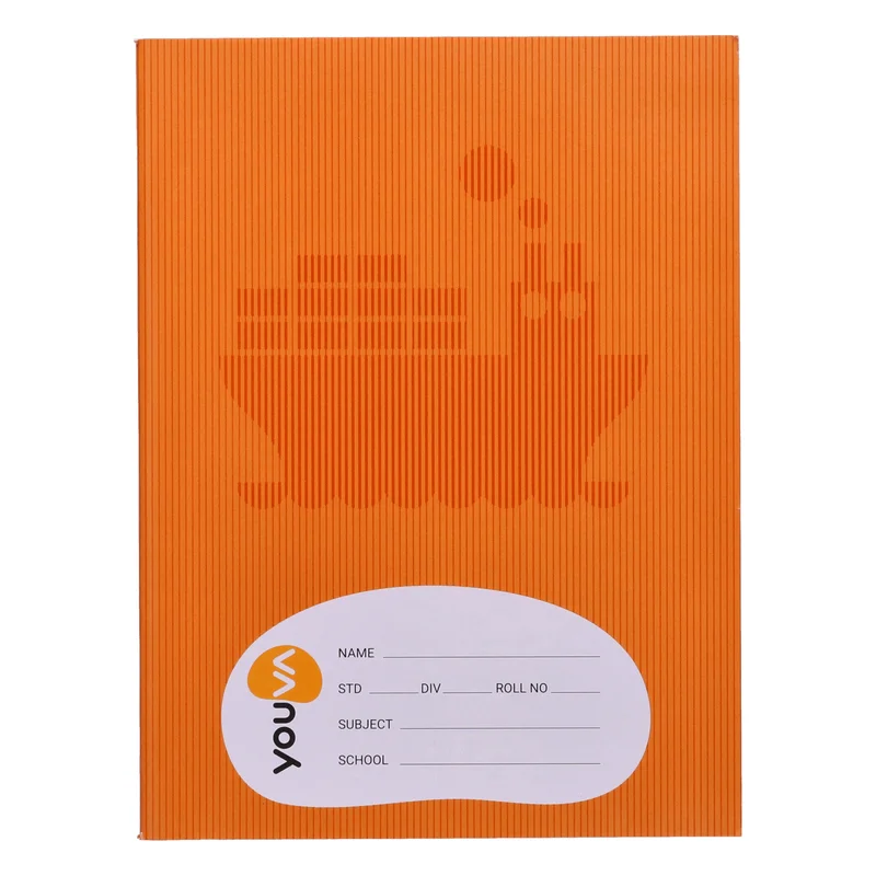 Youva Brown Notebook - Double Line, 18 x 24 cm, 172 Pages