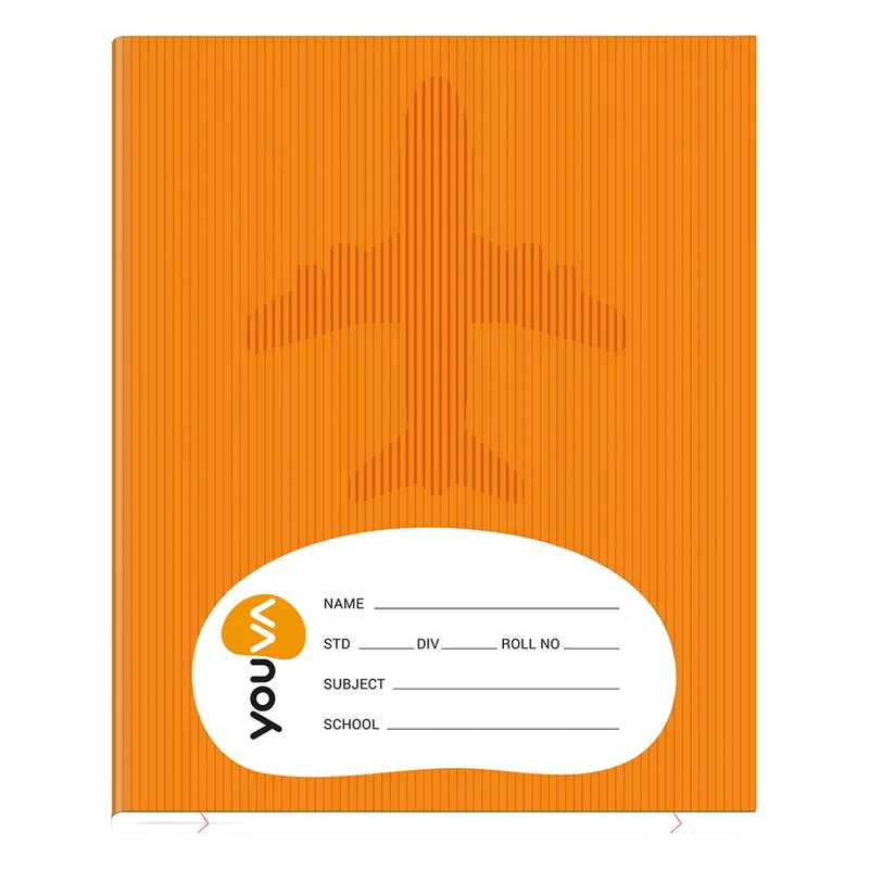 Youva Brown Notebook - Four Line, 15.5 x 18 cm, 172 Pages