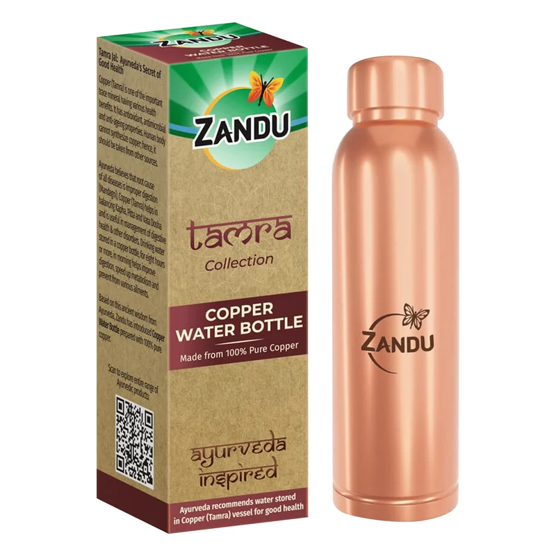 Zandu Tamra Pure Copper Water Bottle