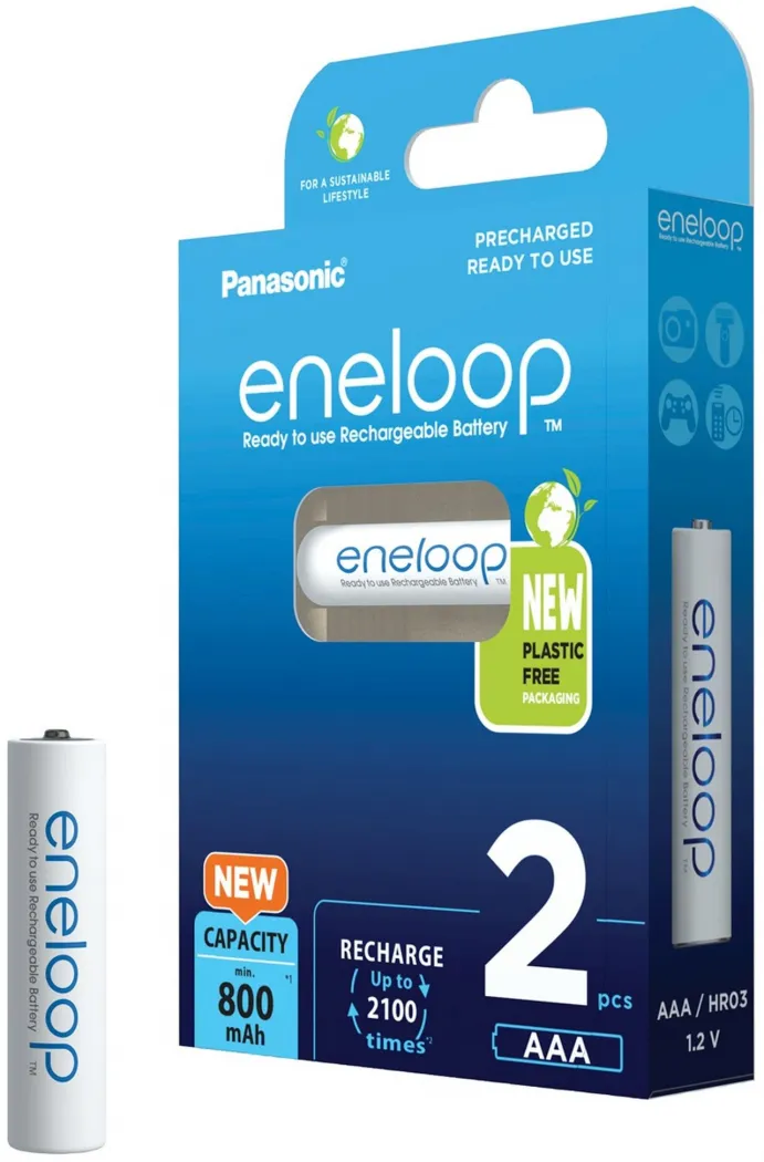 Panasonic Eneloop Rechargeable AA Batteries (Pack of 2)