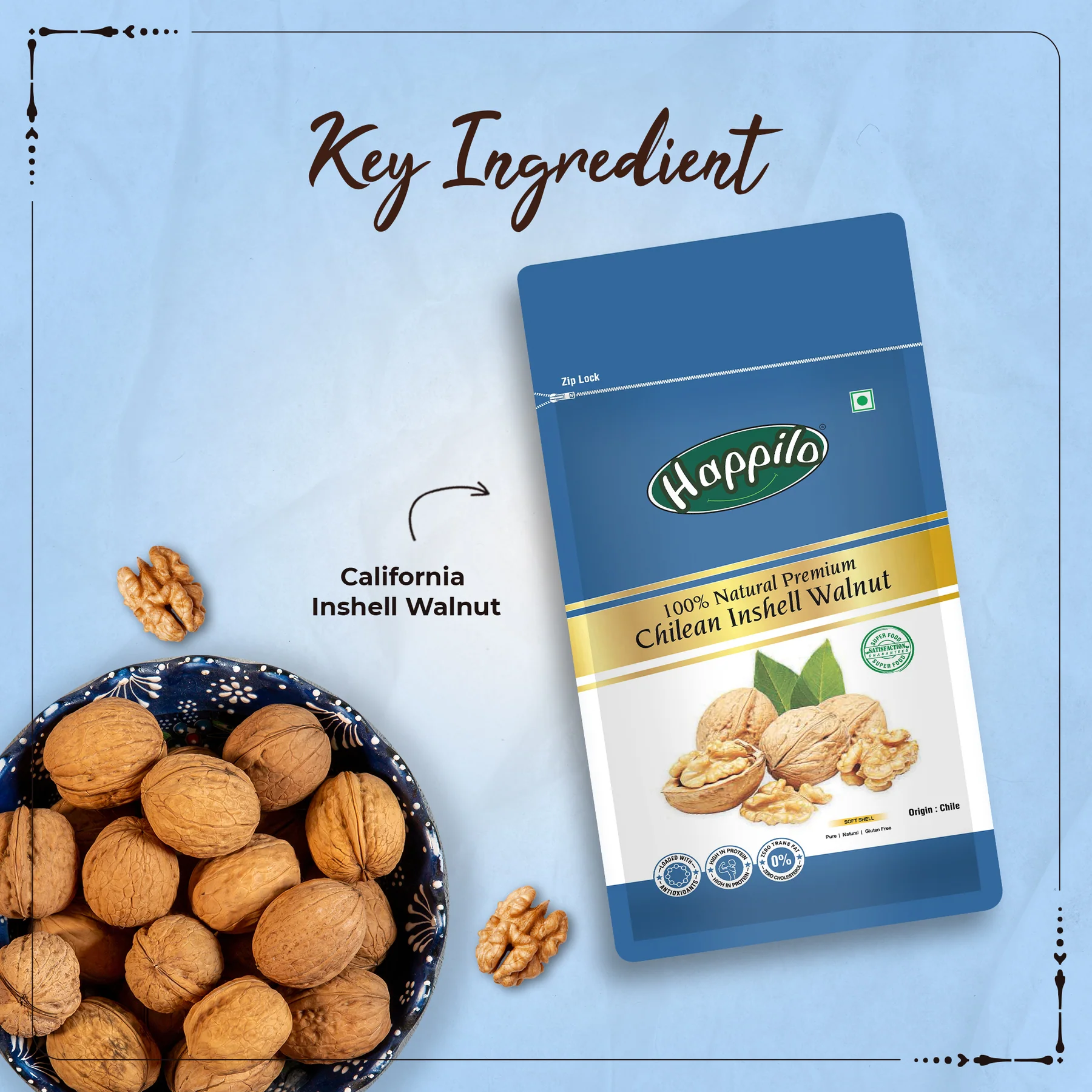Happilo Premium Chilean Walnut Kernels