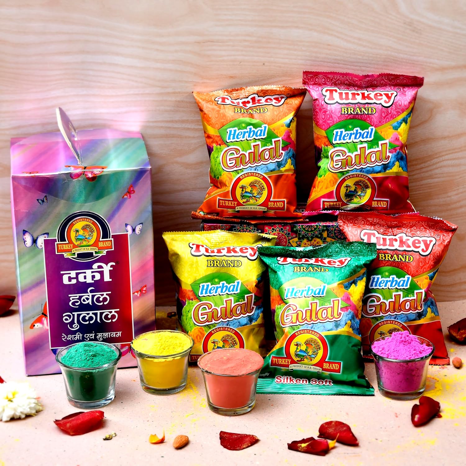 Herbal Holi Gulal Colour Pack (5 colours)