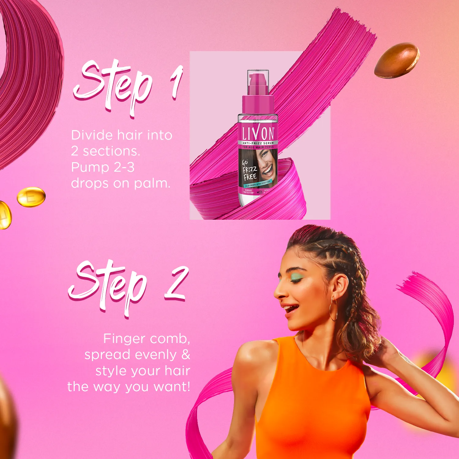Livon Anti-Frizz Serum for All Hair Types