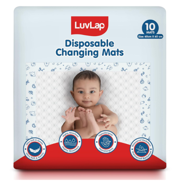 LuvLap Disposable Diaper Changing Mats (10 pcs)