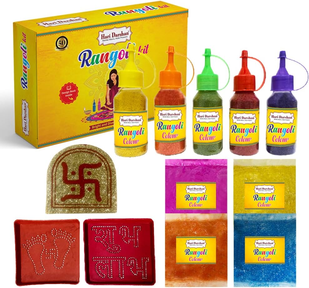 Rangoli Stencil with Colour Kit